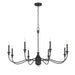 Halifax County 8 Light, Chandelier Fixture in Metal with a Textured Black Finish - Minka-Lavery