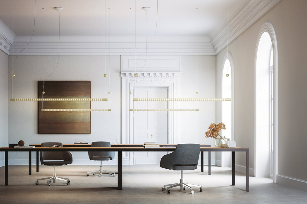 Squiggle Balance Linear Pendant by Rotaliana