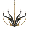 Load image into Gallery viewer, Miller 6-Light Chandelier - Legacy Brass and Sand Coal Black - Minka-Lavery
