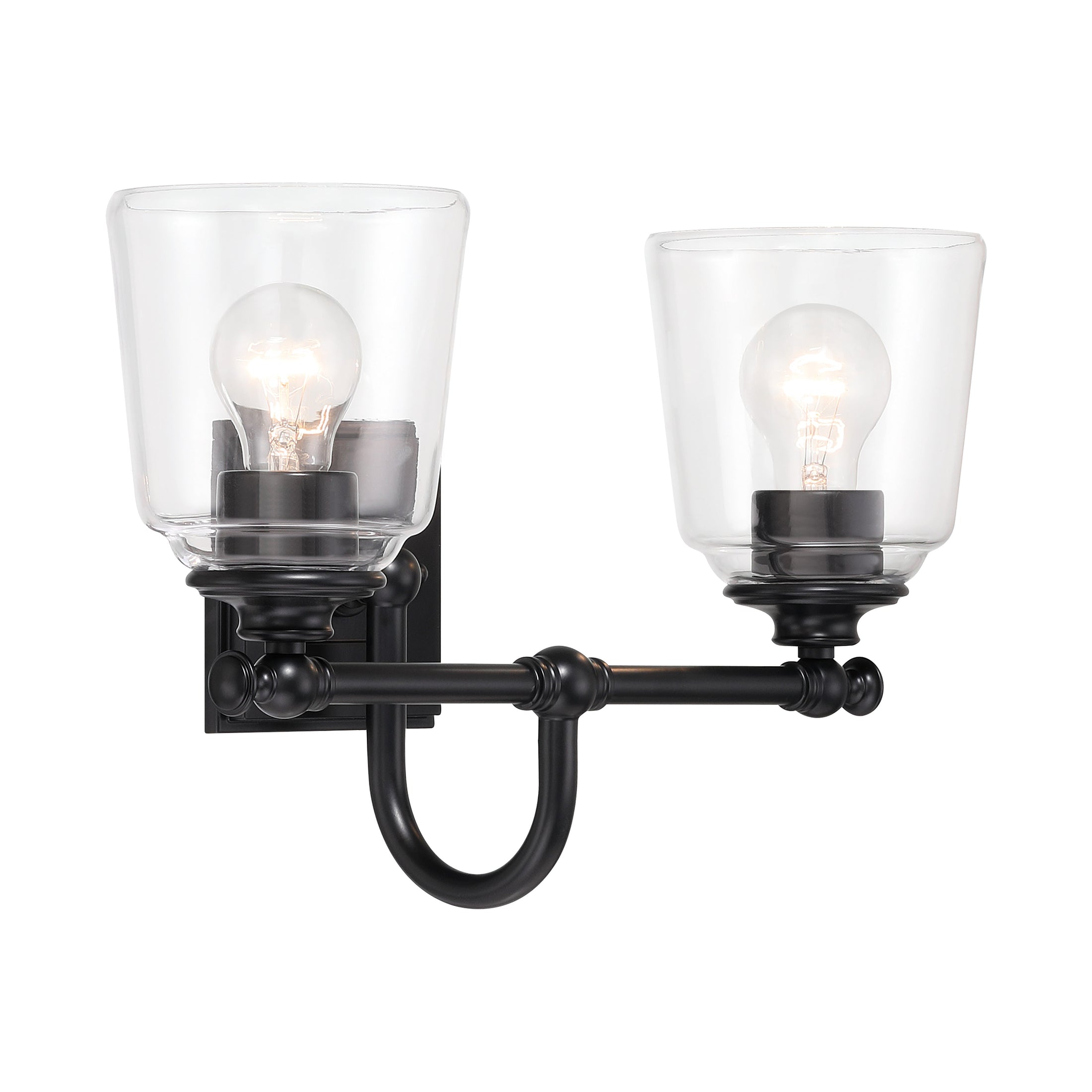 Antonia 2 Light Vanity in Coal Black Finish - Minka-Lavery