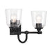 Antonia 2 Light Vanity in Coal Black Finish - Minka-Lavery