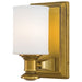 Harbour Point 1 Light Bath in Liberty Gold Finish with  Etched Opal Glass - Minka-Lavery