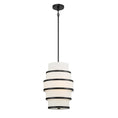 Load image into Gallery viewer, Cascade 3 Light Pendant in Coal Finish with White Linen Shade - Minka-Lavery
