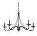 Westchester County 5 Light 34" Chandelier in Sand Coal with Skyline Gold Leaf - Minka-Lavery
