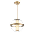 Load image into Gallery viewer, Divinely Small LED Pendant in Celeste Brass finish with Quartz Crystalline - Minka-Lavery
