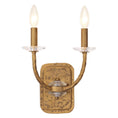 Load image into Gallery viewer, Atella 2 Light Wall Sconce in Ashen Gold with Hammered Arms and Back Plate and Clear Faceted Crystal Accent Bobeche - Minka-Lavery
