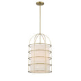 Load image into Gallery viewer, Gateway Park 4 Light Pendant in Soft Brass Finish with Oatmeal Shade - Minka-Lavery
