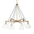 Load image into Gallery viewer, Sommersby 6-Light Chandelier - Legacy Brass and Matte Black with Clear Glass - Minka-Lavery
