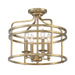 Covent Park Covent Park 4 Light Semi Flush with a Brushed Honey Gold Finish - Minka-Lavery