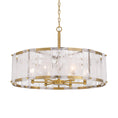 Load image into Gallery viewer, Veil 6-Light Pendant - Legacy Brass with White Swirl Glass - Minka-Lavery
