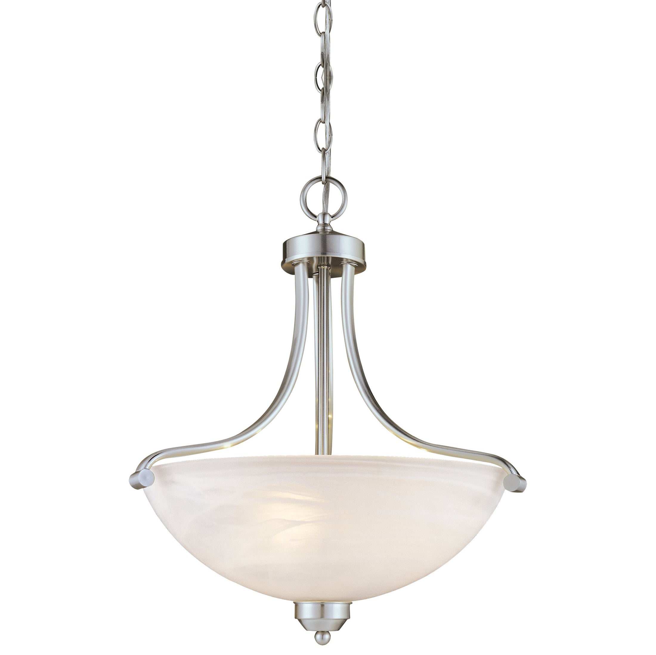 Paradox™ 3 Light Pendant in Brushed Nickle Finish with Etched Marble Glass - Minka-Lavery