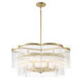 Load image into Gallery viewer, Azura 6 Light Pendant in Heirloom Brass Finish with Prismatic Crystal Rods - Minka-Lavery
