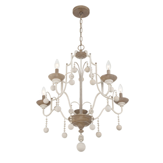 Colonial Charm 9 Light Chandelier in White Wash and Sun Dried Clay finish - Minka-Lavery