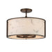 Buchanan 4 Light Semi Flush in Hellenic Bronze Finish with Faux Alabaster Glass - Minka-Lavery