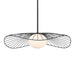 Langley 1-Light Pendant - Dark Matte Black with Etched Opal Glass - Minka-Lavery