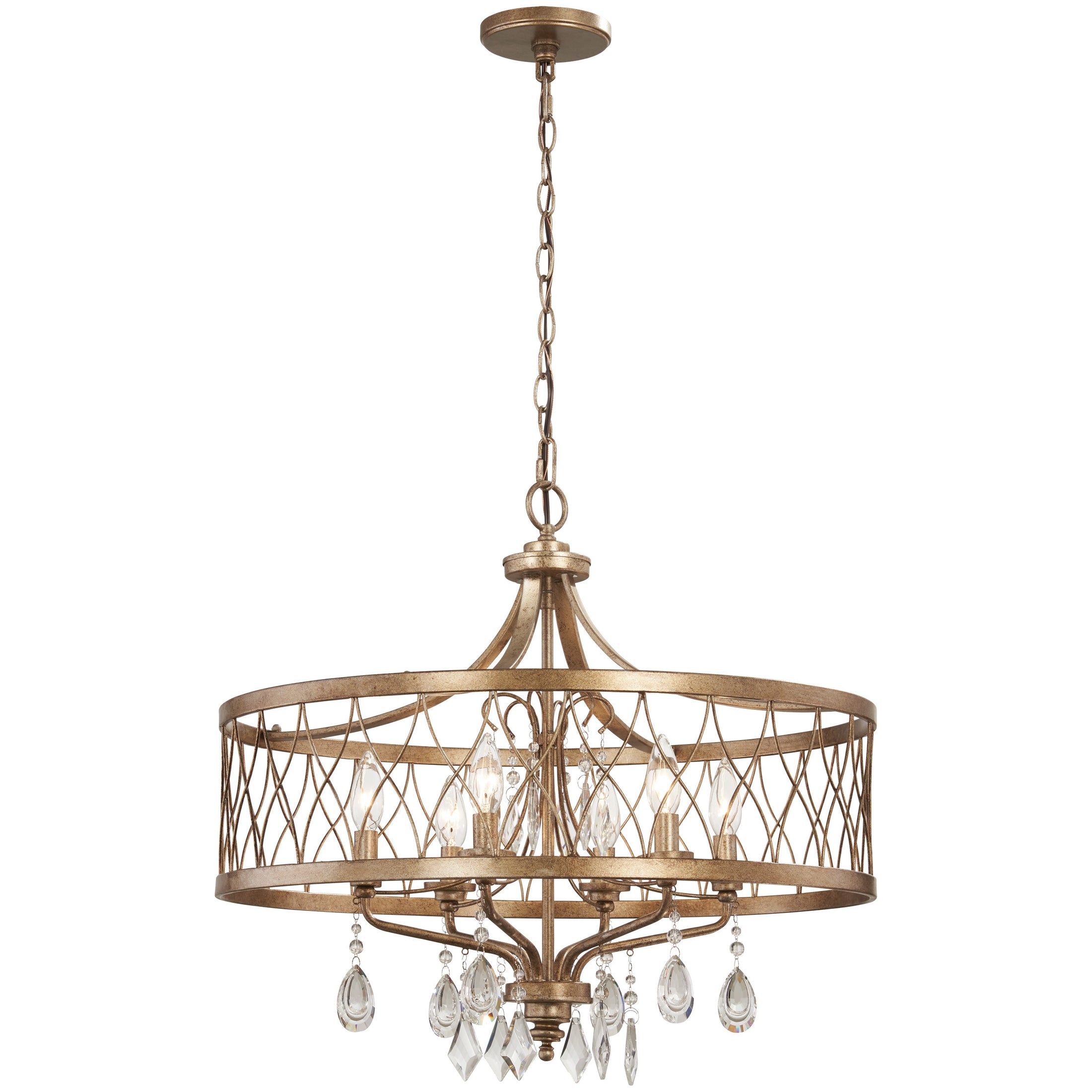 West Liberty 6 Light Chandelier in Oylmpus Gold Finish - Minka-Lavery