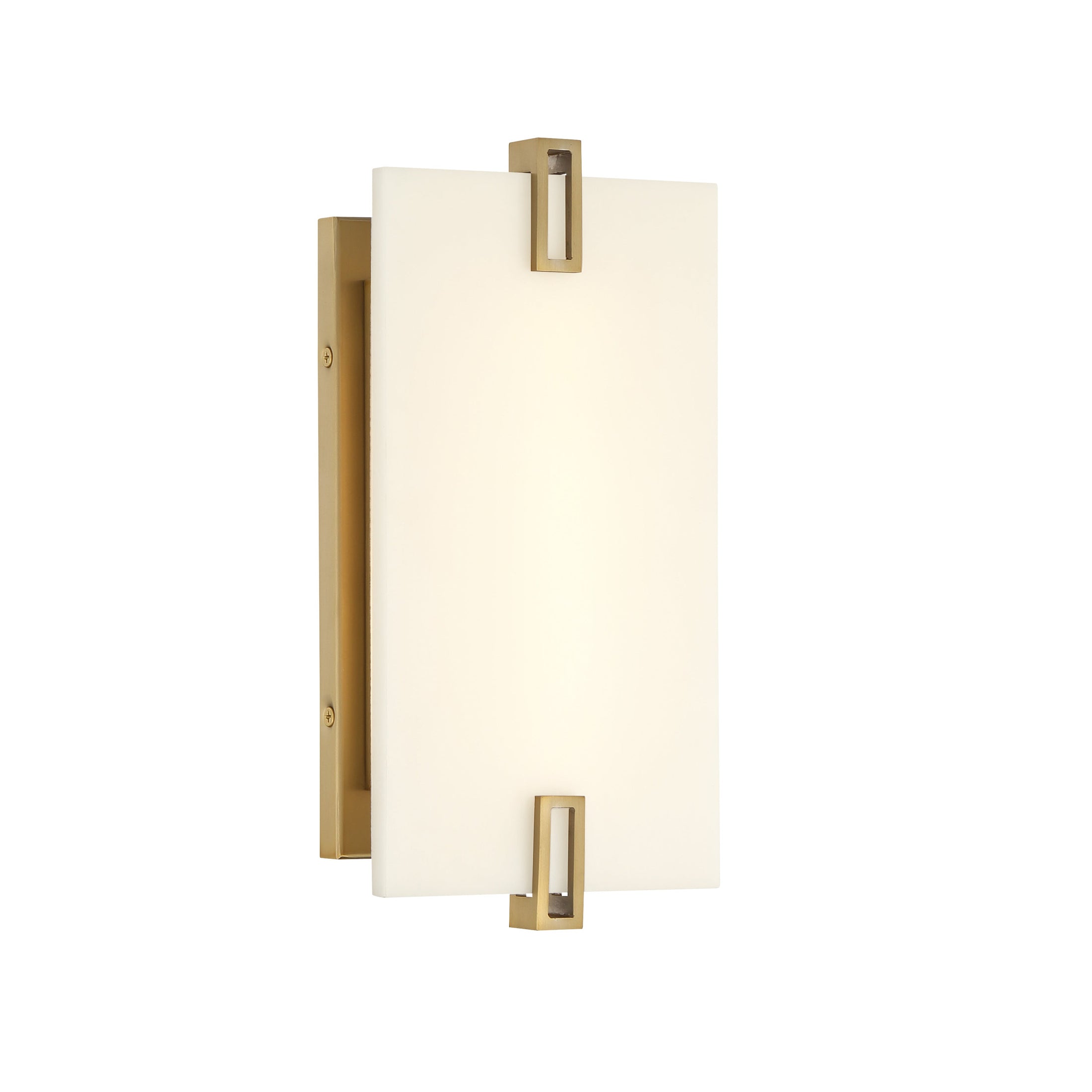 Aizen 12" LED Wall Sconce in Soft Brass Finish with Faux Alabaster - Minka-Lavery