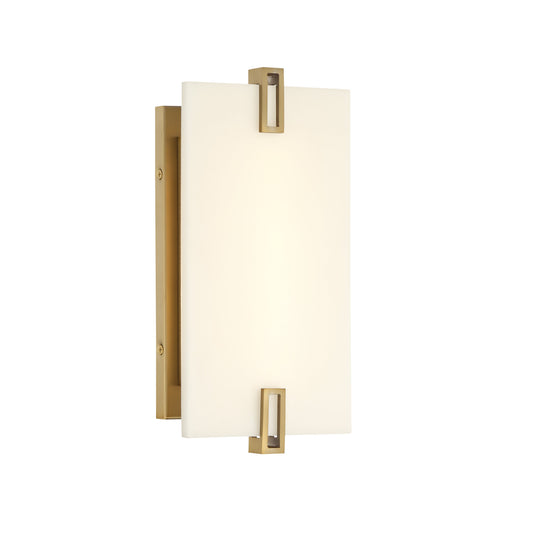 Aizen 12" LED Wall Sconce in Soft Brass Finish with Faux Alabaster - Minka-Lavery