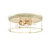 Westchester County 4 Light Flush Mount in Farmhouse White with Gilded Gold Leaf - Minka-Lavery