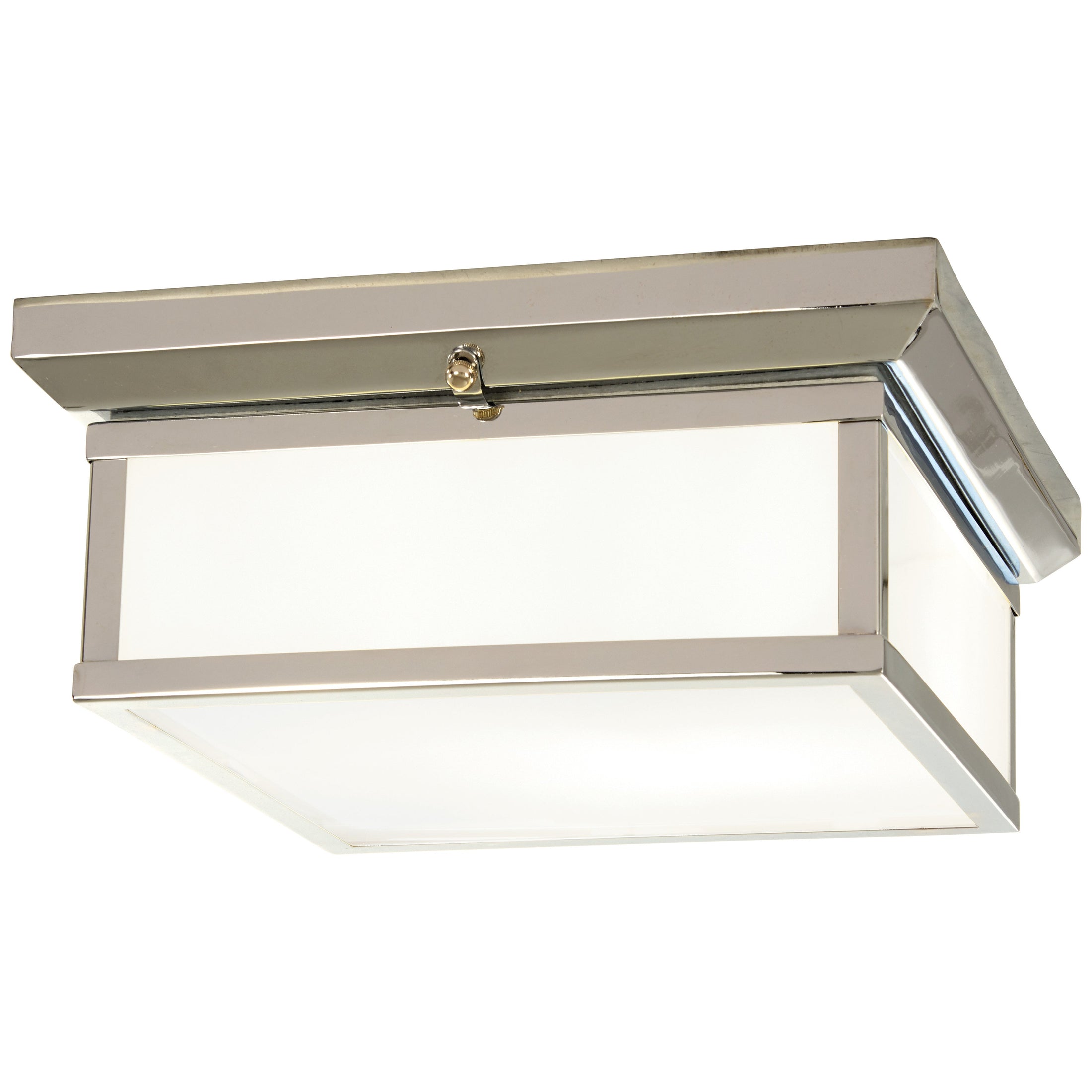 Daventry Bath 2 Light Flush Mount in Polished Nickel Finish with White Glass - Minka-Lavery