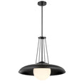 Load image into Gallery viewer, Schooner Ridge 1 Light 24" Pendant in Coal Finish with Etched Opal Glass - Minka-Lavery

