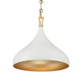 Load image into Gallery viewer, Cedar Lane 1-Light Pendant - Off White Cream and Legacy Brass - Minka-Lavery
