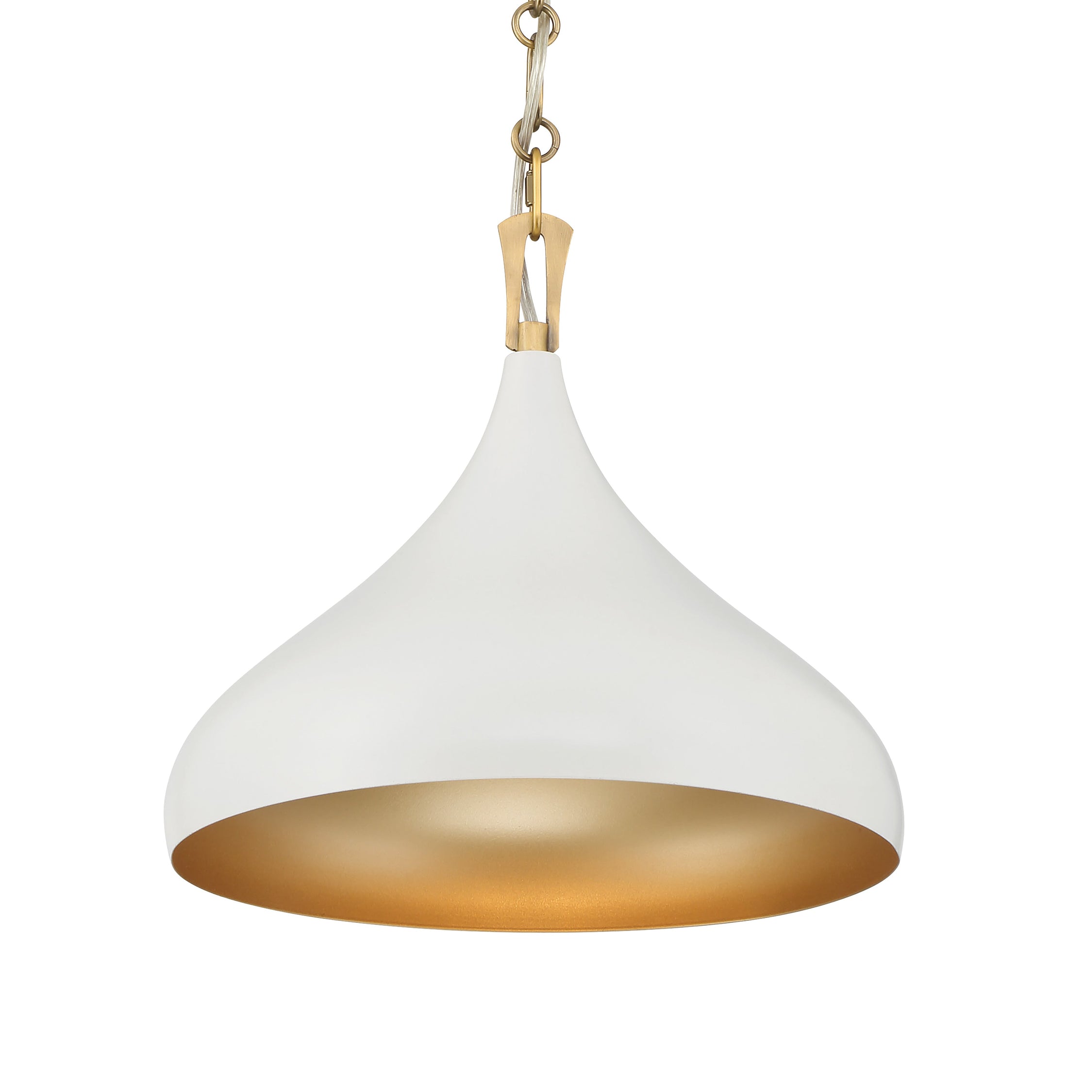 Cedar Lane 1-Light Pendant - Off White Cream and Legacy Brass - Minka-Lavery