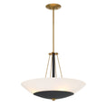 Load image into Gallery viewer, Bax 4 Light Pendant in Sand Coal and Soft Brass Finish with Frosted Glass - Minka-Lavery
