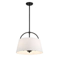 Load image into Gallery viewer, Headington 3 Light Pendant in Coal Black Finish with White Linen Shade - Minka-Lavery

