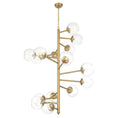 Load image into Gallery viewer, Millikan 15 Light Pendant with Signature Brass Finish and Clear Glass - Minka-Lavery

