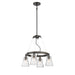 Graham Avenue 4 Light Chandelier in Smoked Iron and Brushed Nickel Finish with Clear Glass - Minka-Lavery