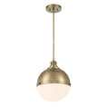 Load image into Gallery viewer, Vorey 1 Light Pendant in Oxidized Aged Brass Finish with Etched Opal Glass - Minka-Lavery
