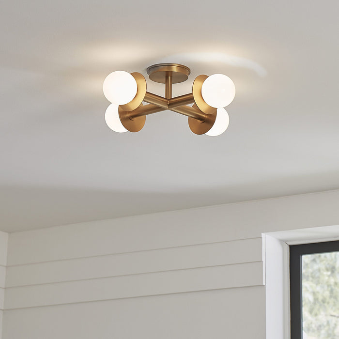 Nodes Semi-Flush Mount by Visual Comfort Studio