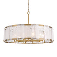 Load image into Gallery viewer, Veil 10-Light Pendant - Legacy Brass with White Swirl Glass - Minka-Lavery
