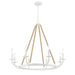LANTON 8 Light Chandelier in Sand White Finish - Minka-Lavery