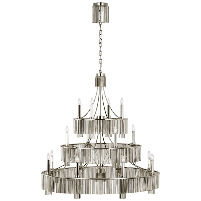 Visual Comfort Signature Sutton 50" Three Tier Chandelier