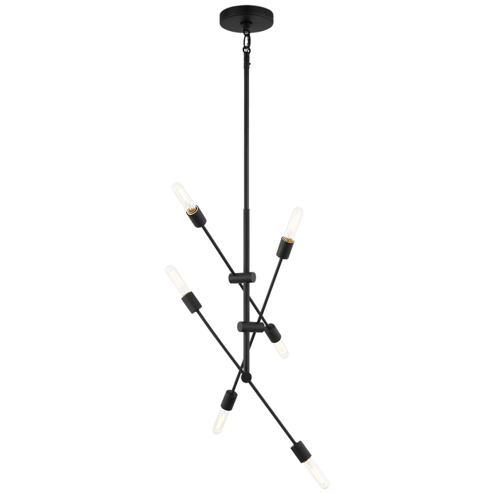 Visual Comfort Studio Axis Six Light Medium Chandelier