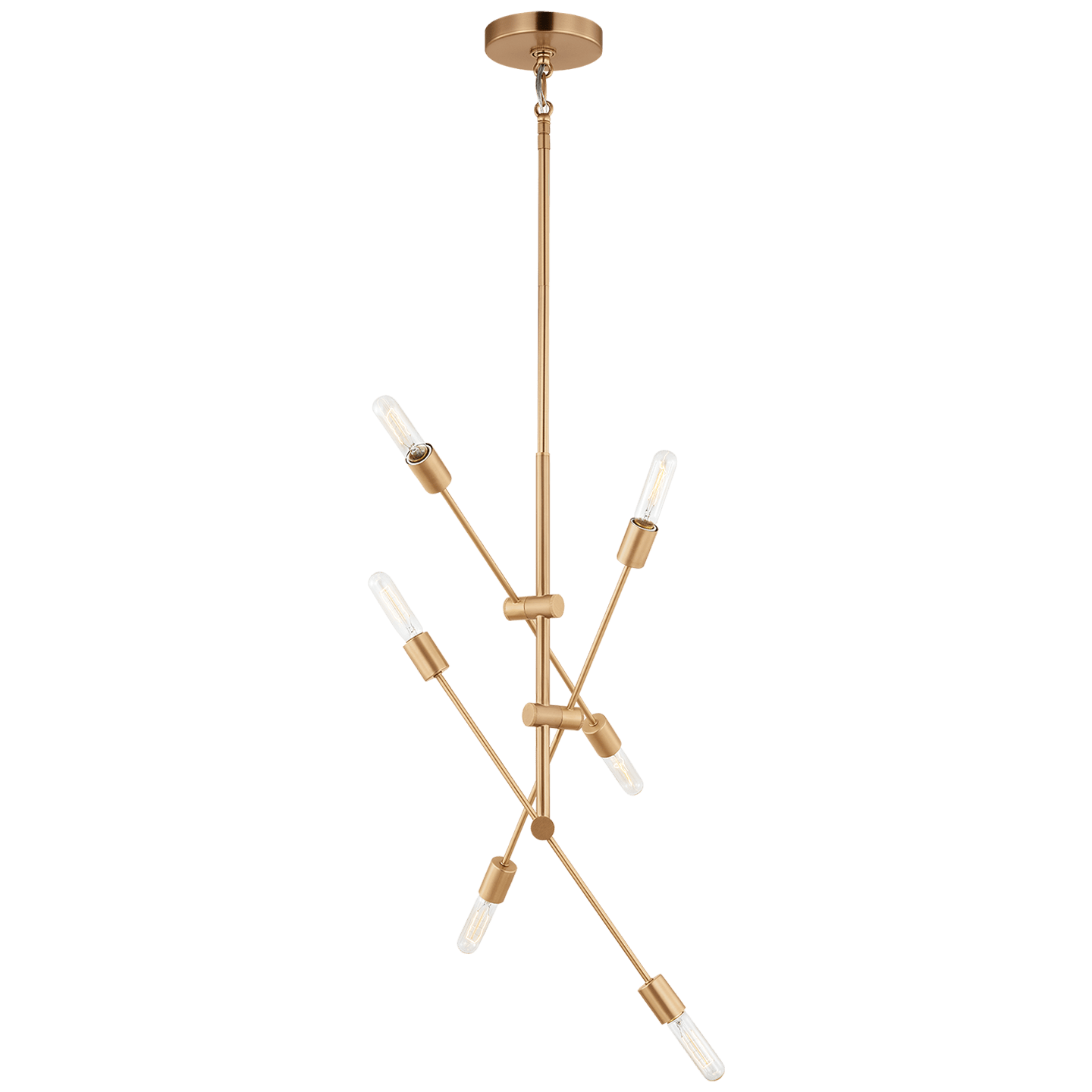 Visual Comfort Studio Axis Six Light Medium Chandelier