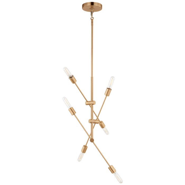 Visual Comfort Studio Axis Six Light Medium Chandelier
