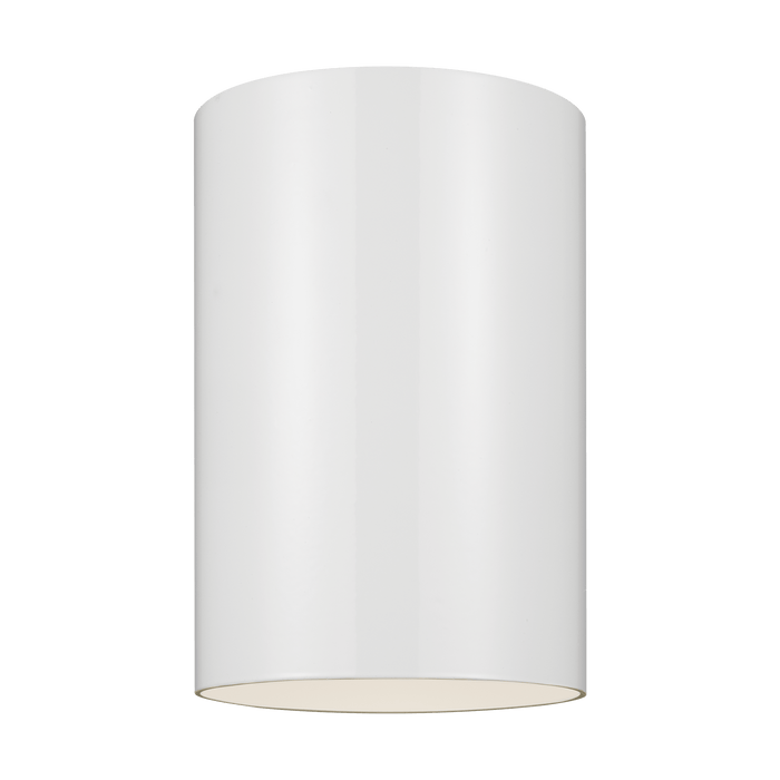 Visual Comfort Studio Outdoor Cylinders Small LED Ceiling Flush Mount