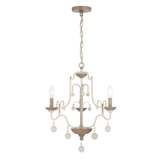 Colonial Charm 3 Light Semi Flush in White Wash and Sun Dried Clay finish - Minka-Lavery