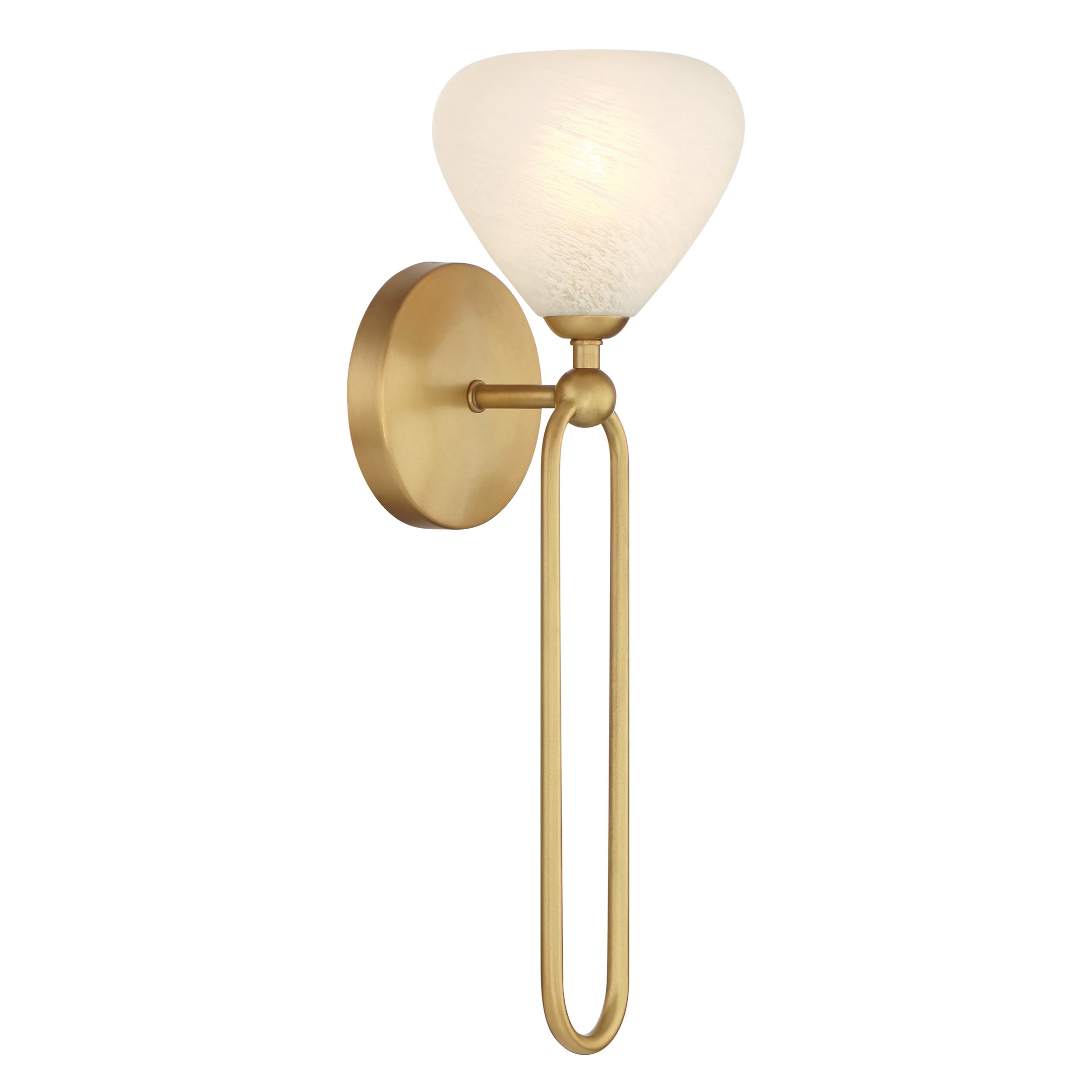 Orion 1-Light Wall Sconce - Legacy Brass with Etched Alabaster Glass - Minka-Lavery