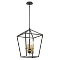 Load image into Gallery viewer, Townhall 4 LIGHT PENDANT IN A Coal AND SOFT Brass FINISH - Minka-Lavery
