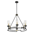 Load image into Gallery viewer, Hillstone 6 Light Chandelier in Sand Coal and Soft Brass Finish with Clear Glass - Minka-Lavery
