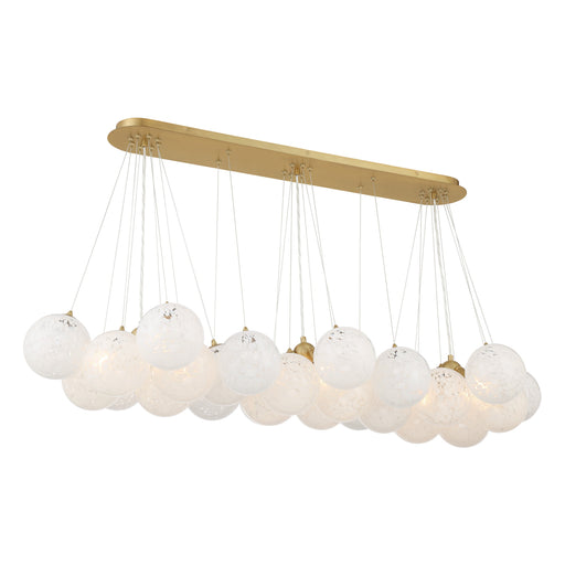 Langford 12-Light Island - Legacy Brass with Art Glass - Minka-Lavery