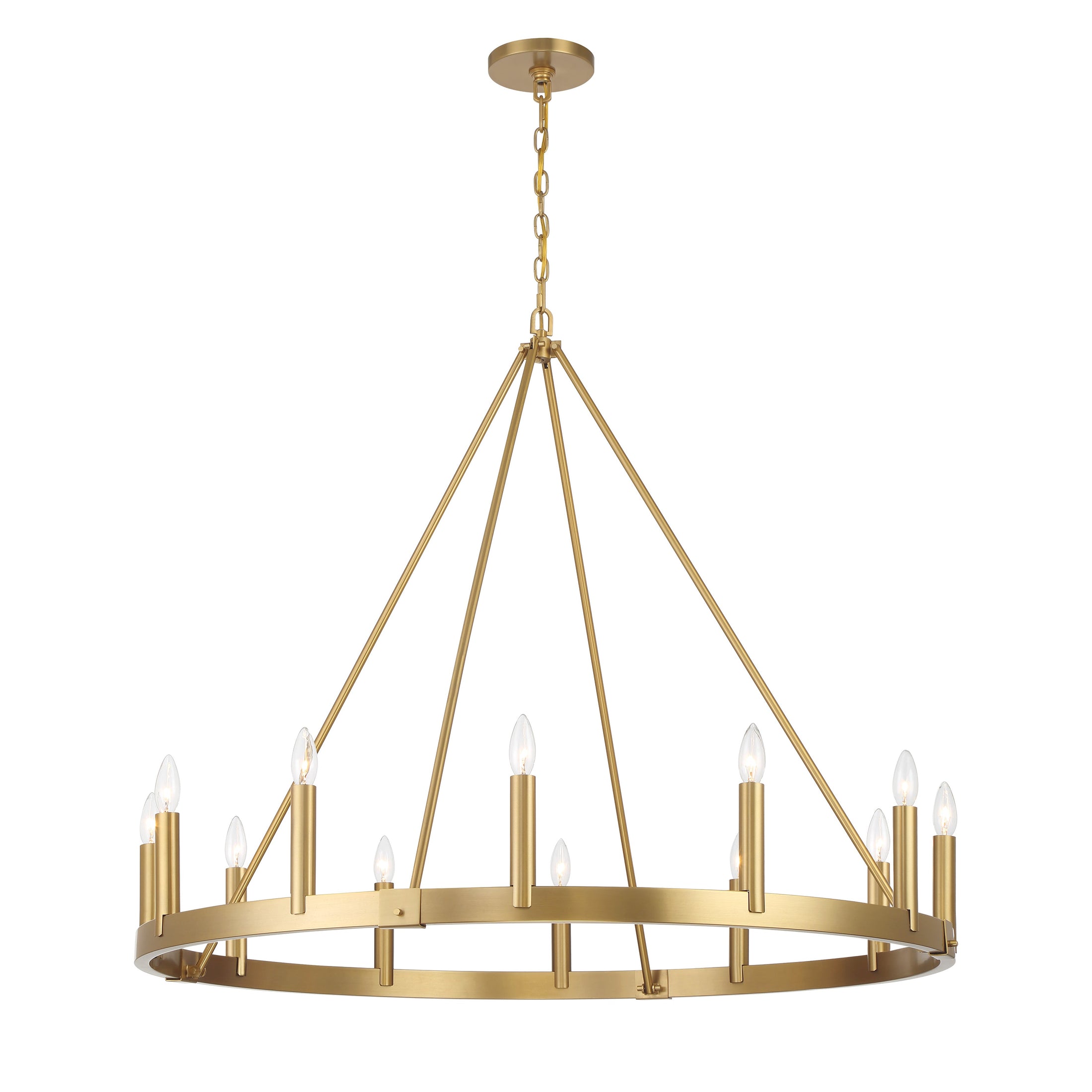 Dutton 12 Light Chandelier in Signature Brass Finish - Minka-Lavery