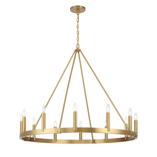 Dutton 12 Light Chandelier in Signature Brass Finish - Minka-Lavery