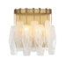 Willow 2-Light Wall Sconce - Legacy Brass with White Swirl Glass - Minka-Lavery