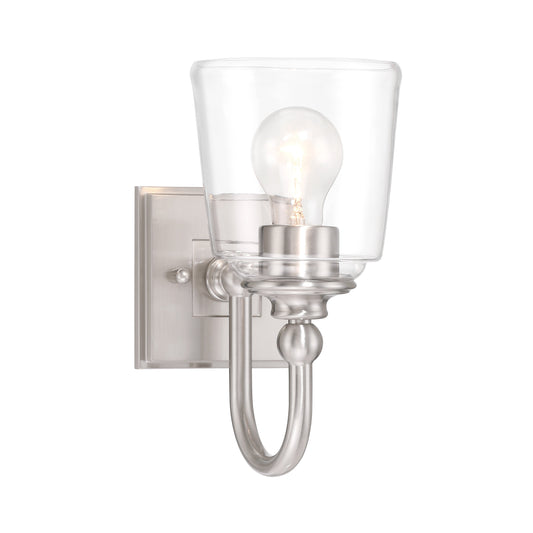 Antonia 1 Light Wall Sconce in Brushed Nickel Finish - Minka-Lavery