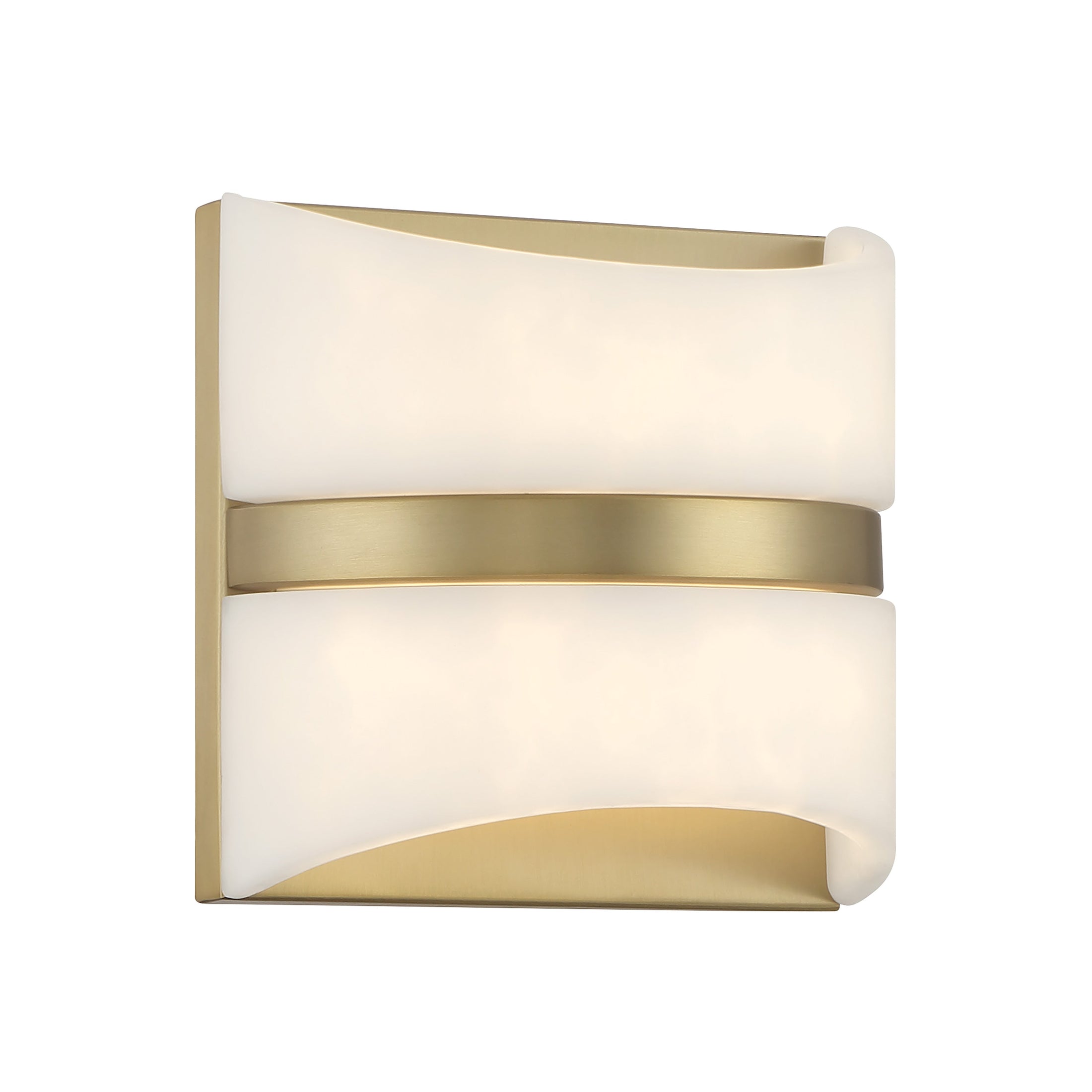 Velaux 6.5" LED Wall Sconce in Soft Brass Finish with Faux Alabaster - Minka-Lavery